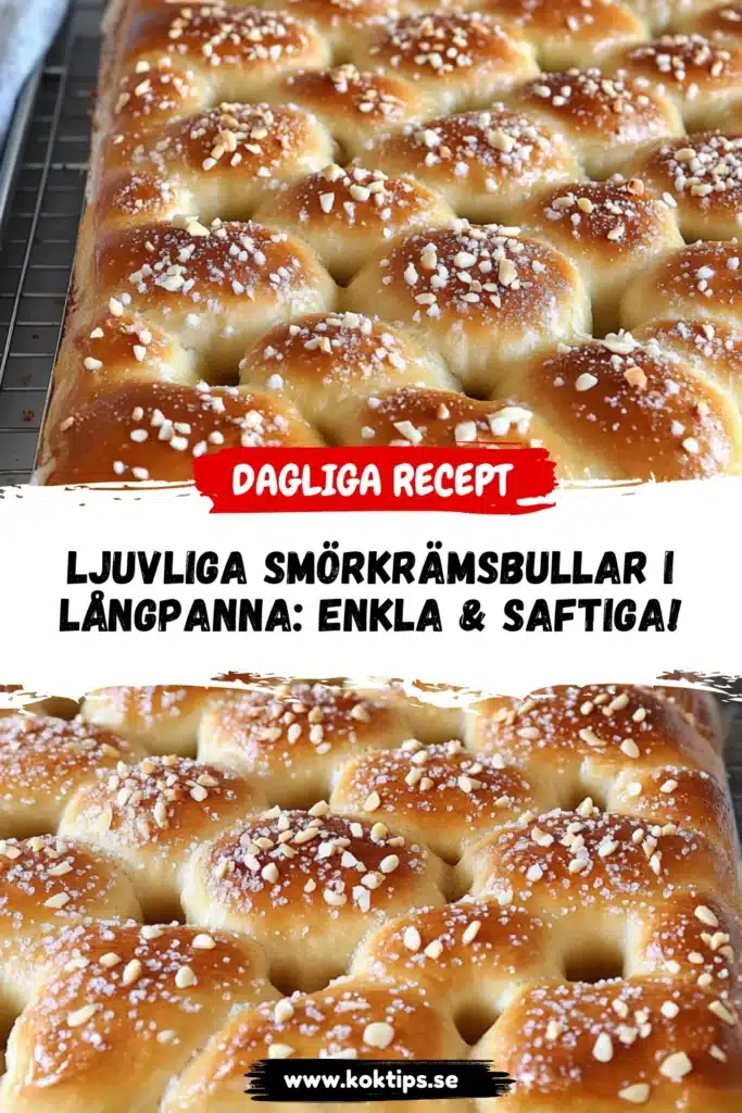 Smörkrämsbullar i långpanna