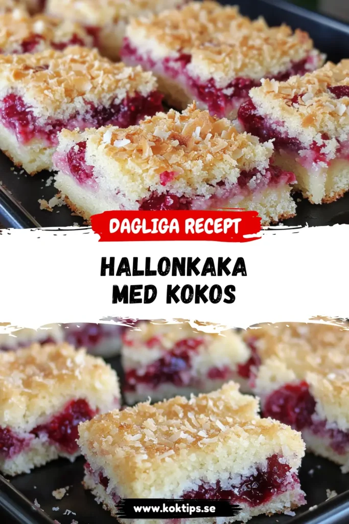 Hallonkaka med kokos