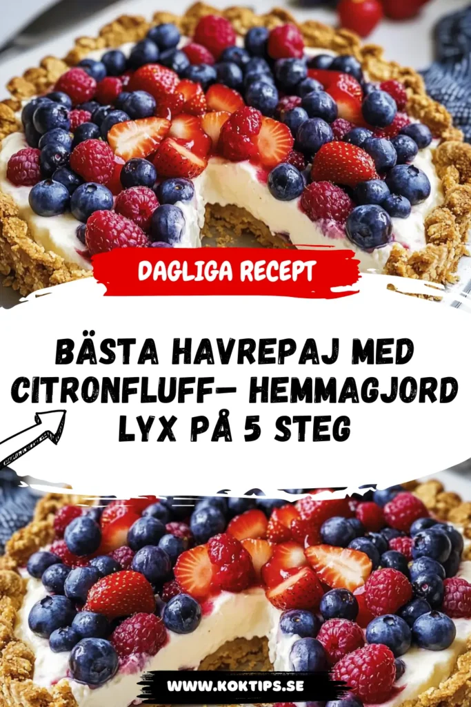 Havrepaj Med Citronfluff