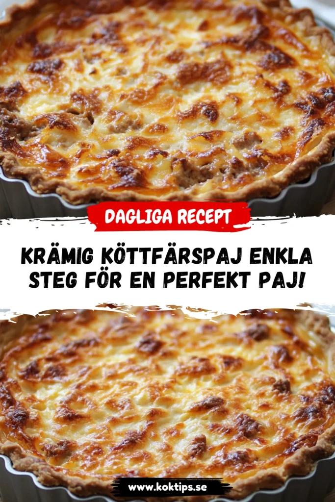 Krämig köttfärspaj