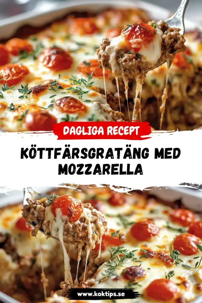 Köttfärsgratäng Med Mozzarella