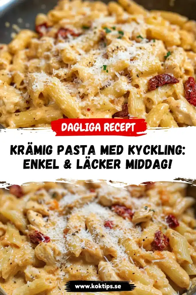 Krämig pasta med kyckling