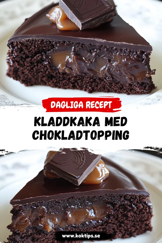 Kladdkaka med chokladtopping