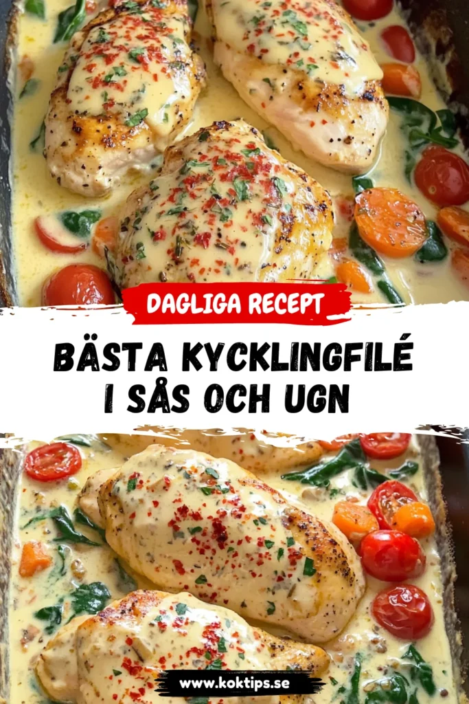 Kycklingfilé i Sås och Ugn