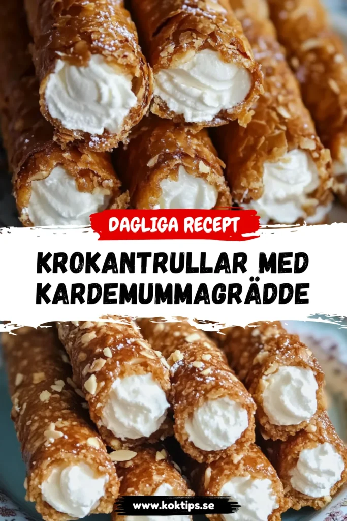 Krokantrullar Med Kardemummagrädde