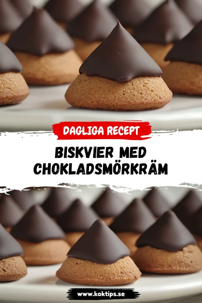 Biskvier med chokladsmörkräm