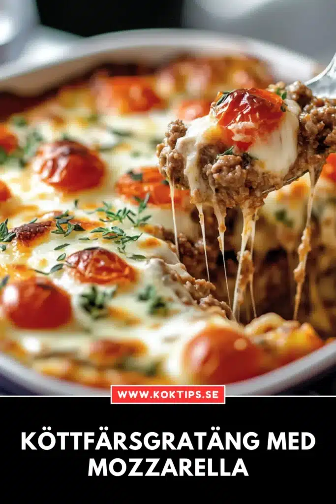 Köttfärsgratäng Med Mozzarella