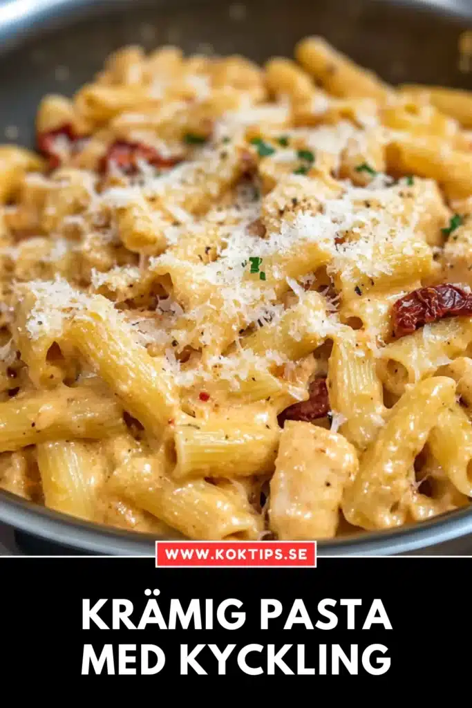 Krämig pasta med kyckling