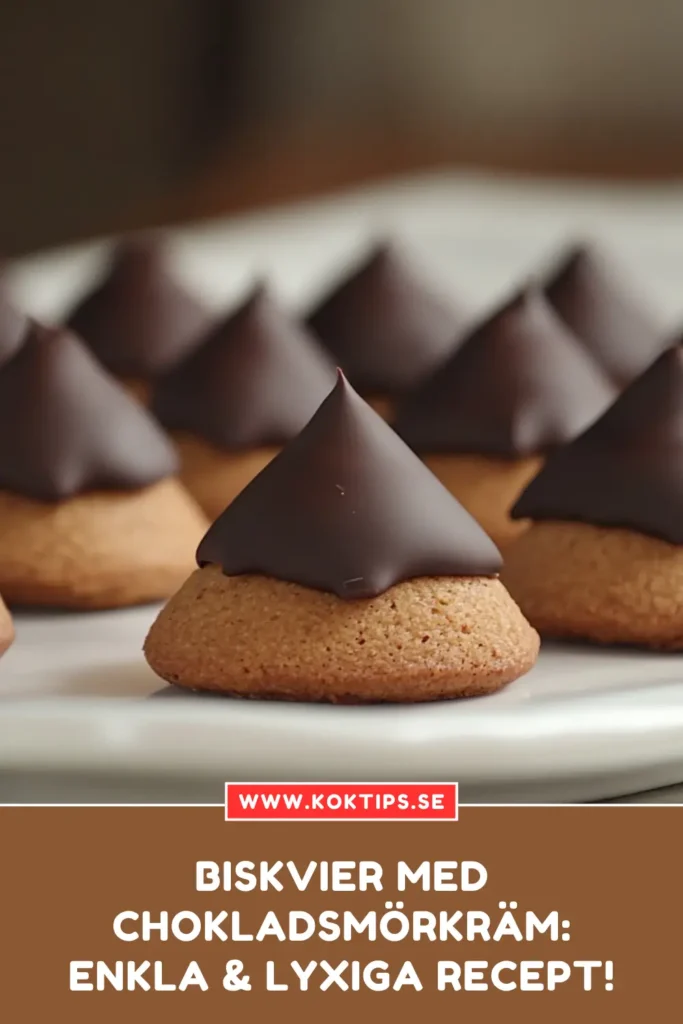 Biskvier med chokladsmörkräm