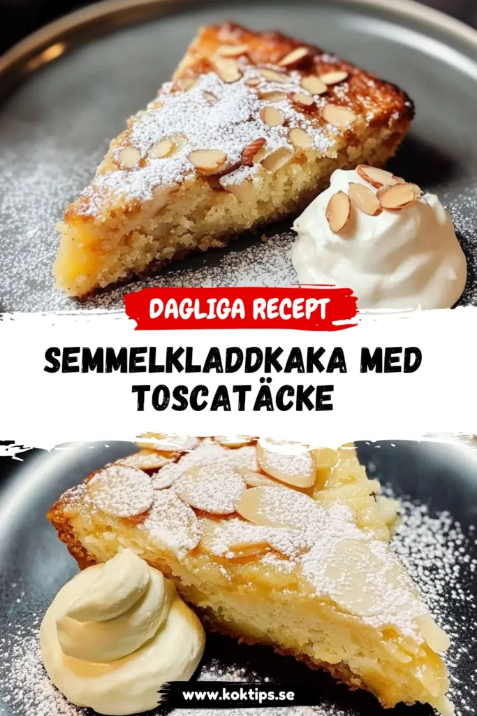 Semmelkladdkaka med toscatäcke