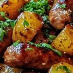 Glaserad korv och potatis