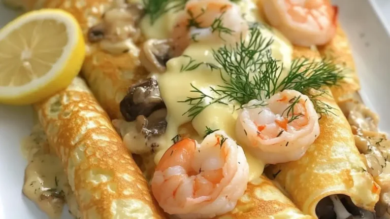 Crêpes med räkor