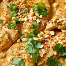 Kycklingfilé i jordnötssås: Krämigt & smakrikt recept