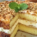 Toscakaka med vaniljkräm