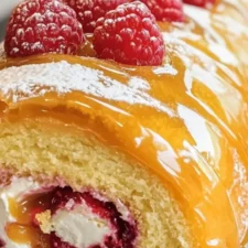 Stor rulltårta med kolakräm och hallon recept