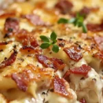 Kyckling- och bacongratäng