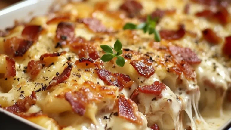 Kyckling- och bacongratäng