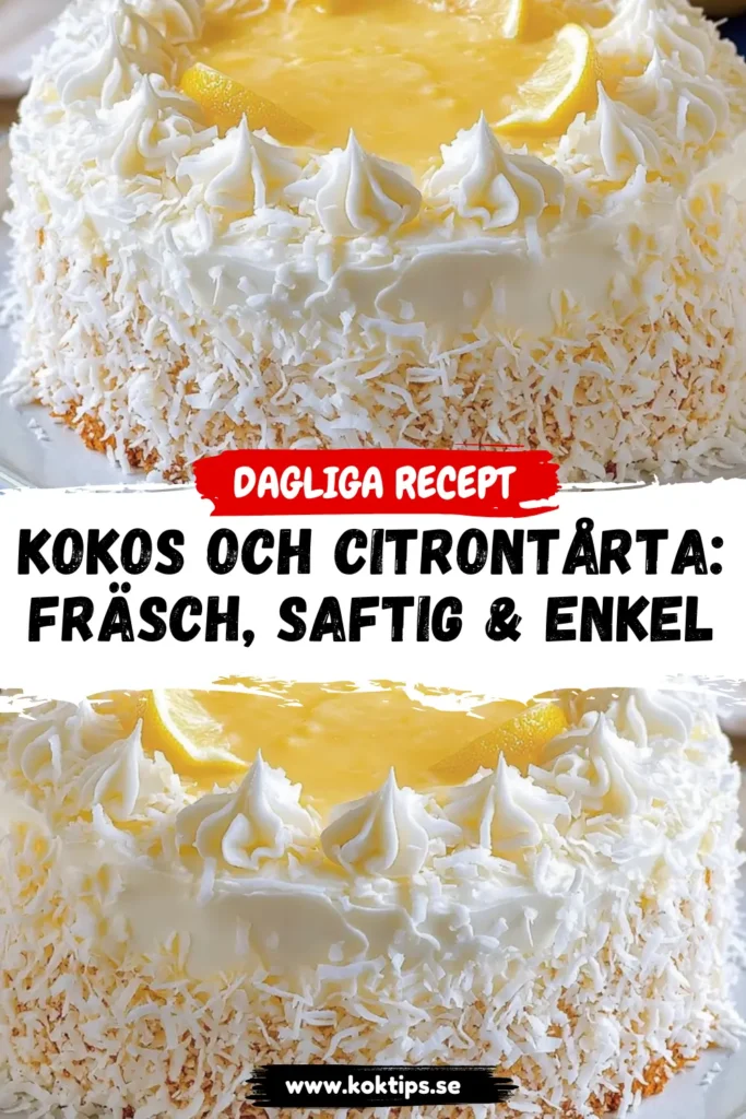 Kokos och citrontårta