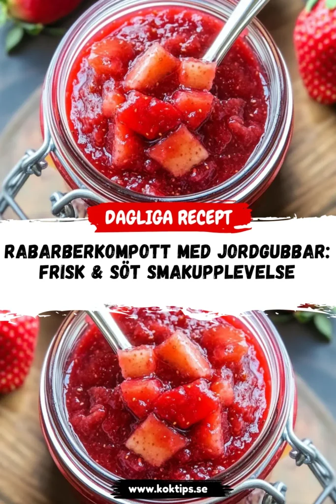 Rabarberkompott med jordgubbar