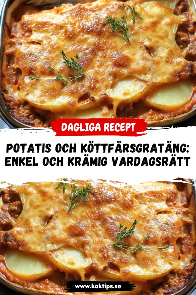 Potatis och köttfärsgratäng