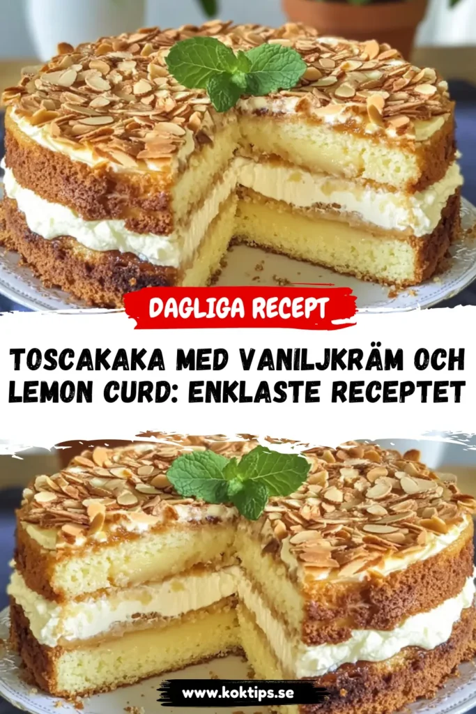 Toscakaka med vaniljkräm