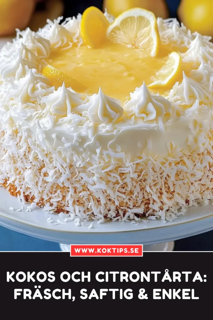 Kokos och citrontårta