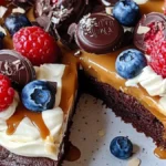 Kladdkaka med kola och bär