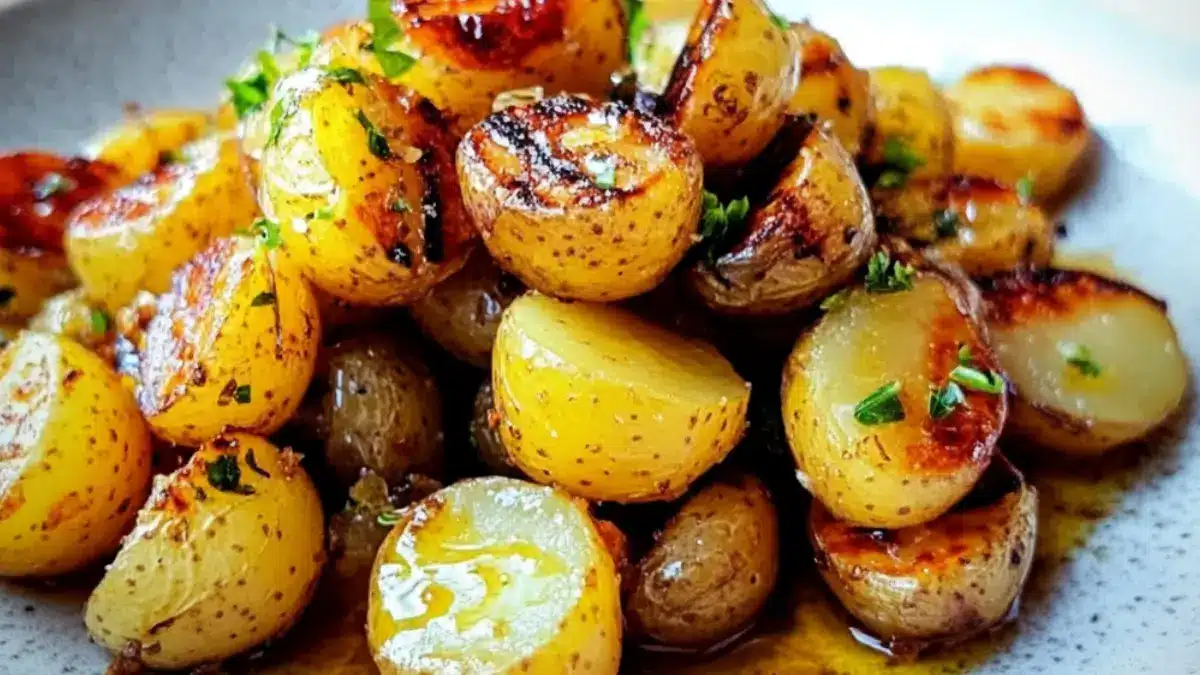 Grillad smörig potatis