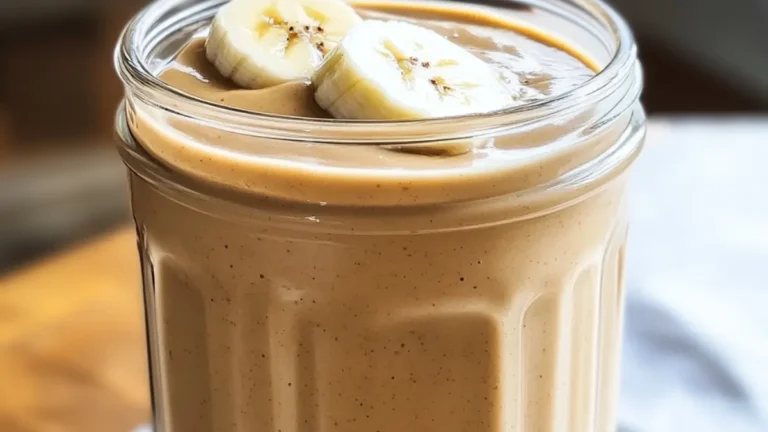 Jordnötssmör och banansmoothie