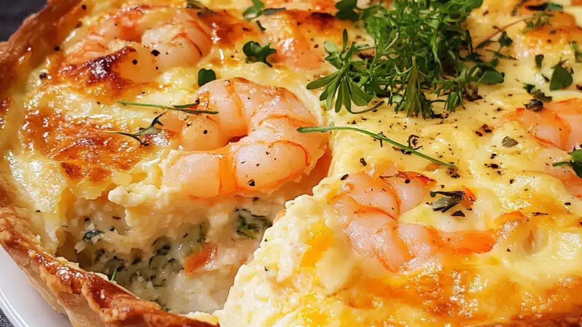 Räkpaj med dillkräm