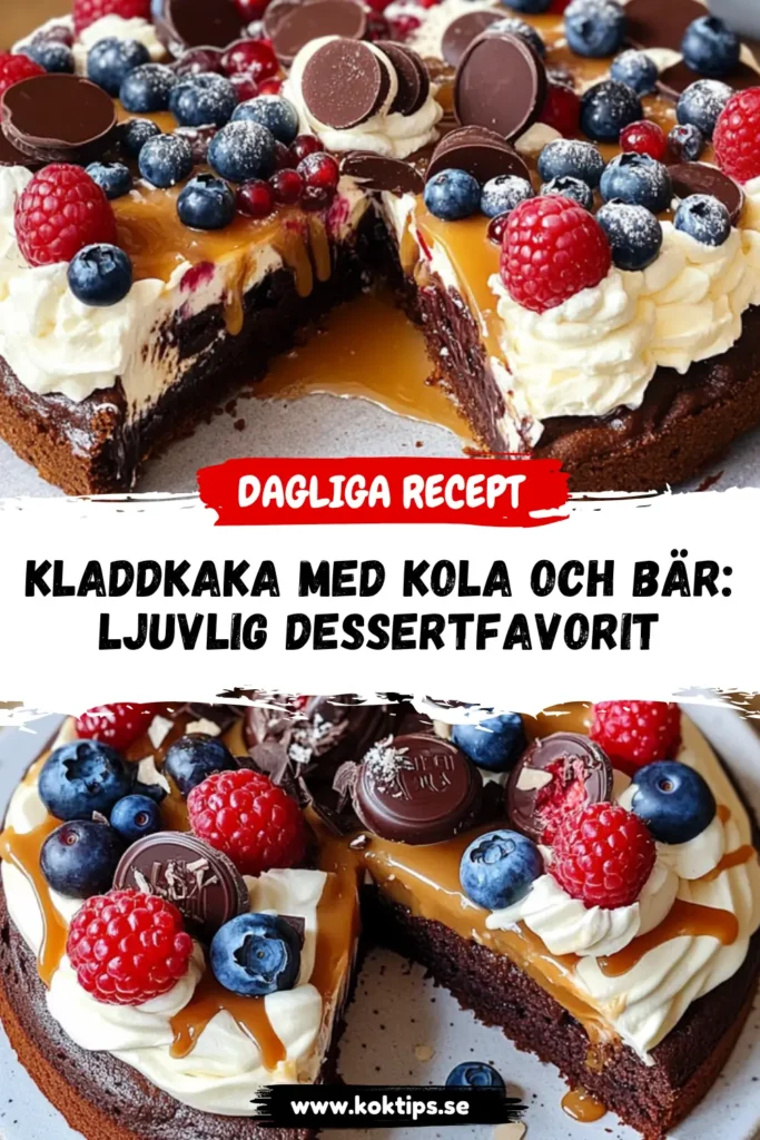 Kladdkaka med kola och bär