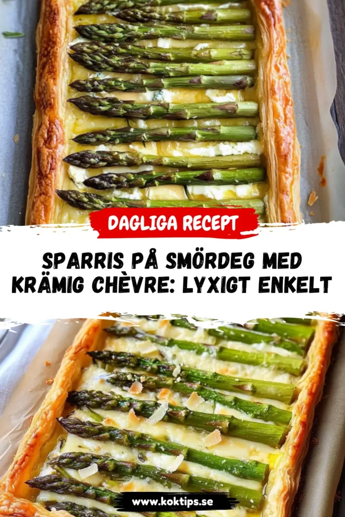 Sparris på frasig smördeg
