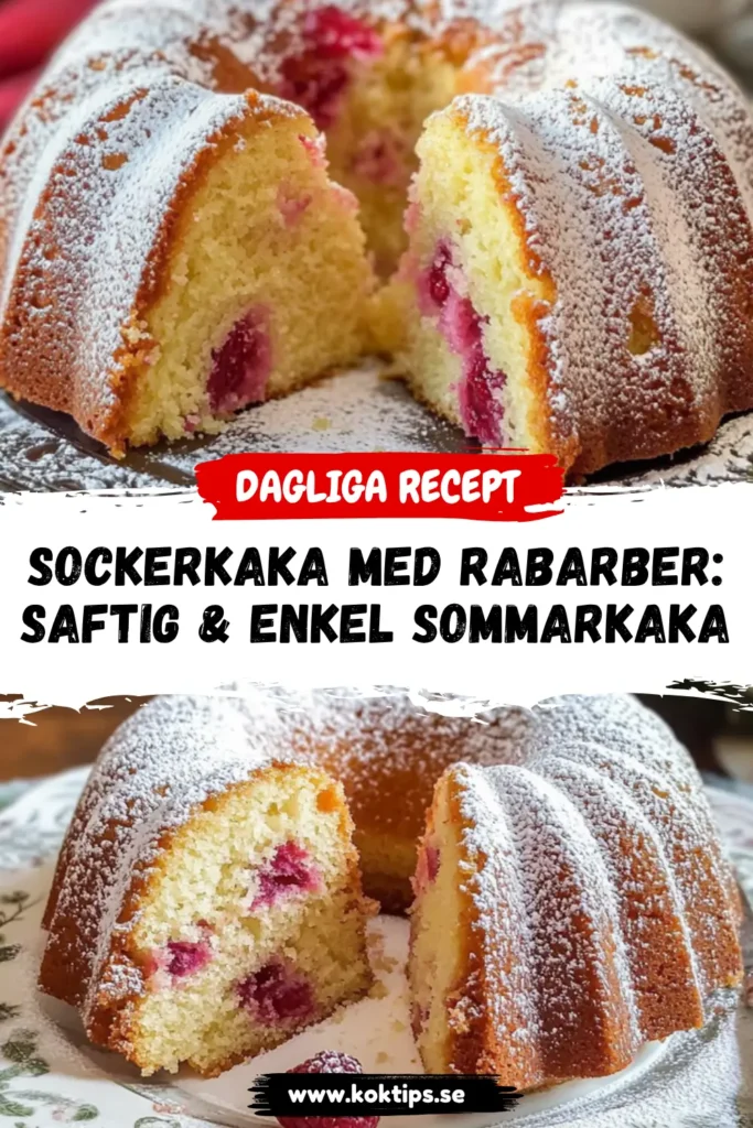 Sockerkaka med rabarber