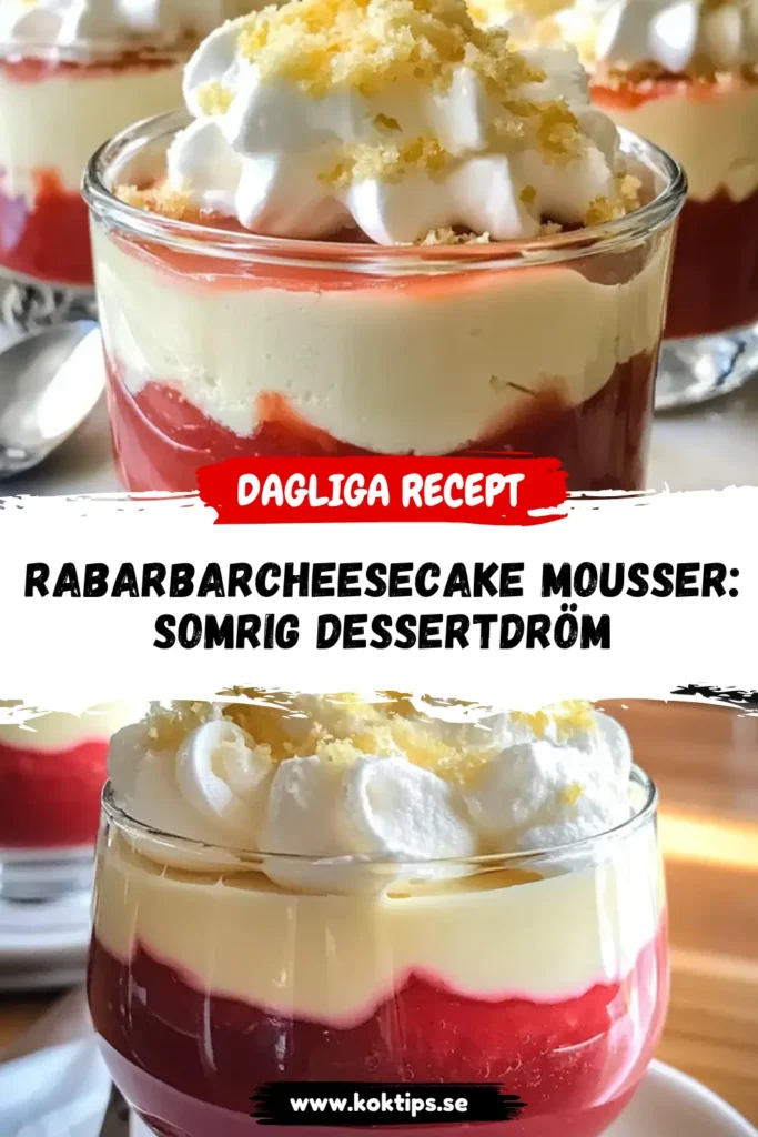 Rabarbarcheesecake mousser