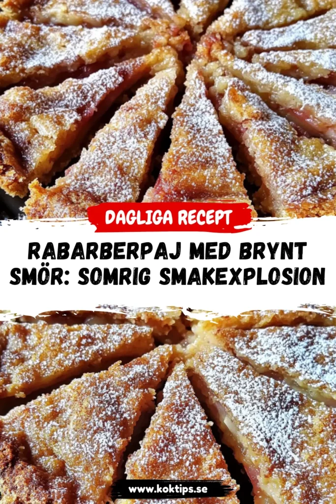 Rabarberpaj med brynt smör