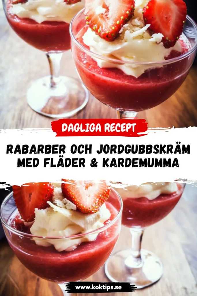 Rabarber och jordgubbskräm