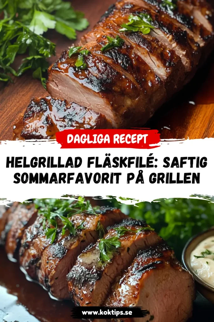 Helgrillad fläskfilé
