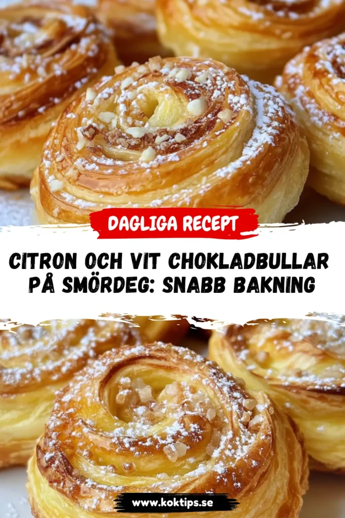 Citron och vit chokladbullar