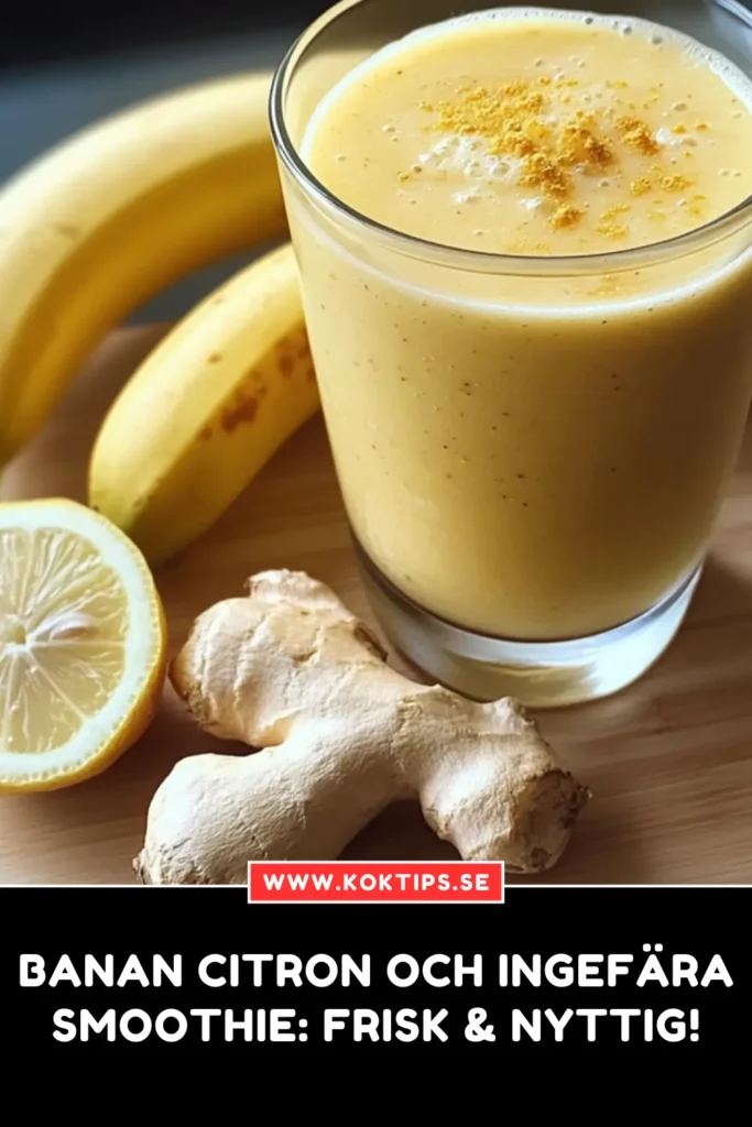 Banan citron och ingefära smoothie