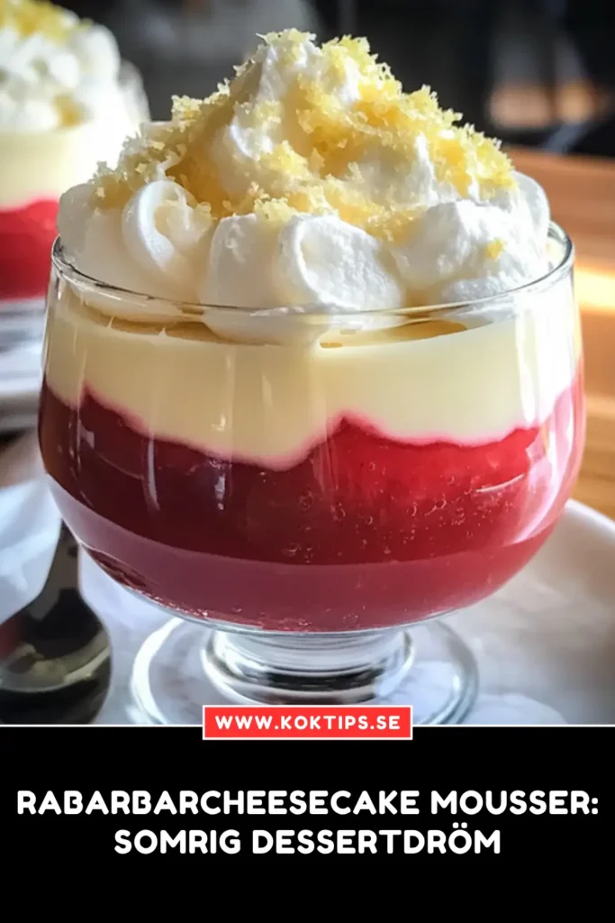 Rabarbarcheesecake mousser