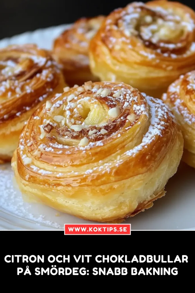 Citron och vit chokladbullar