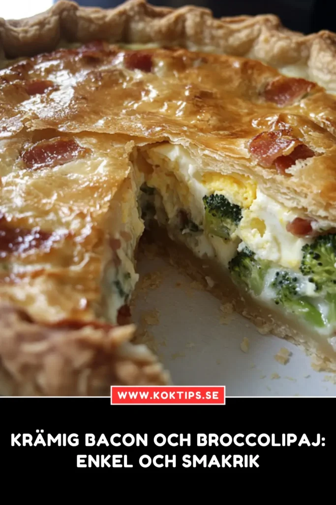Bacon och broccolipaj