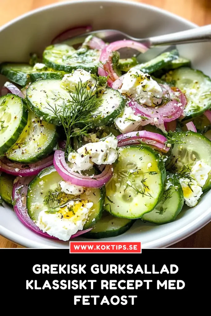 Grekisk gurksallad: klassiskt recept med fetaost