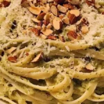 Pasta med citron och mandelpesto