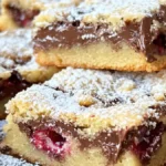 Krämiga blondies med nutella & hallon på 30 min