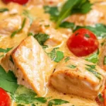 Laxgryta med kokosmjölk