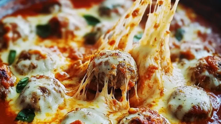Mozzarellagratinerade italienska köttbullar
