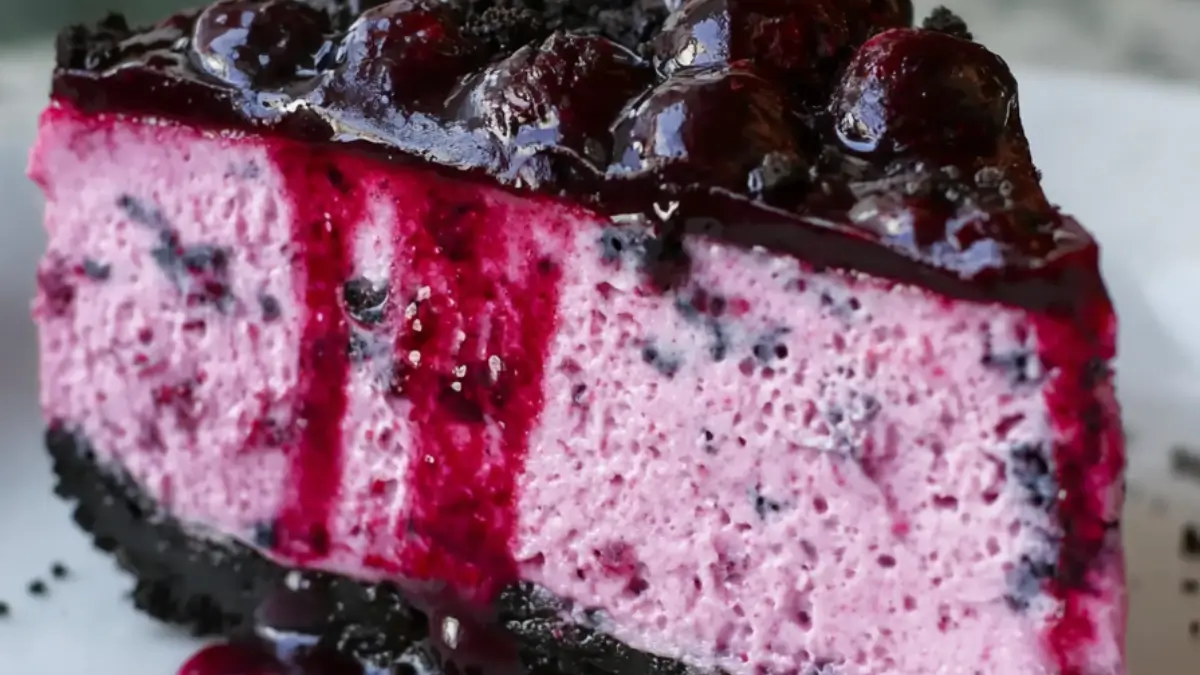 Blåbärscheesecake med oreobotten