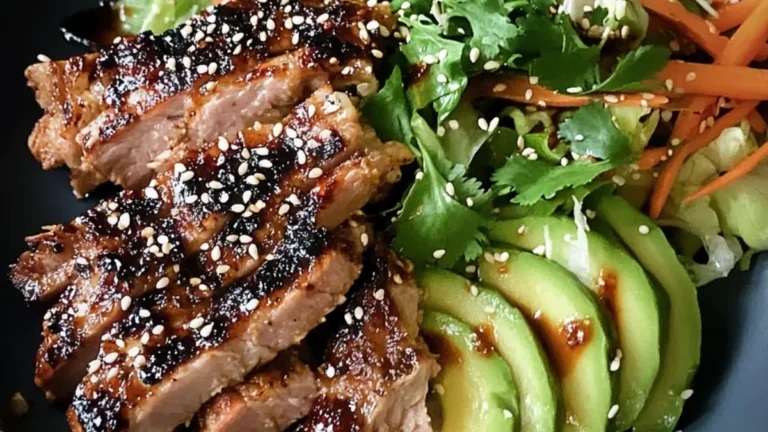 Pork med asiatisk sallad