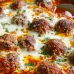 Mozzarellagratinerade italienska köttbullar